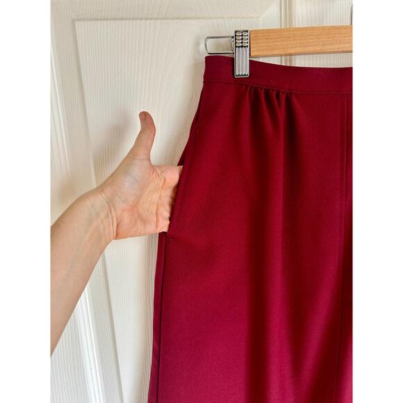 Vintage Levi Strauss & Co Maroon Blazer and Skirt Suit Set Size Small - Picture 9 of 10
